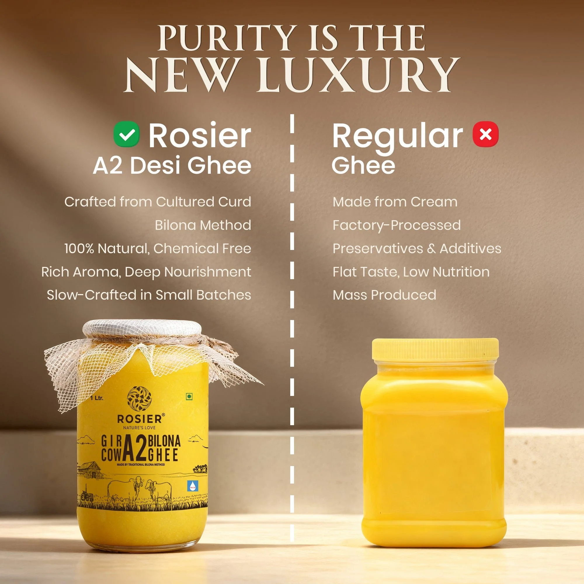 Gir Cow A2 ghee - Made From Curd (2 Ltr) - Image 7