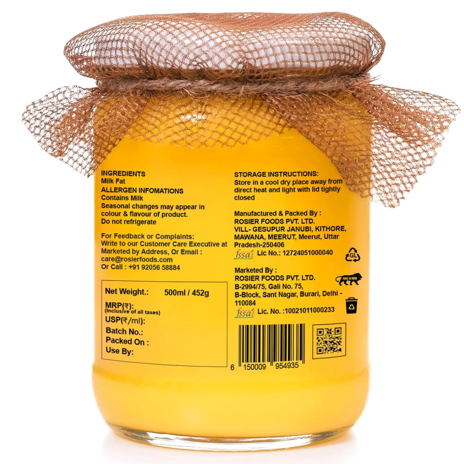Gir Cow A2 ghee - Made From Curd (500 ML) - Image 11