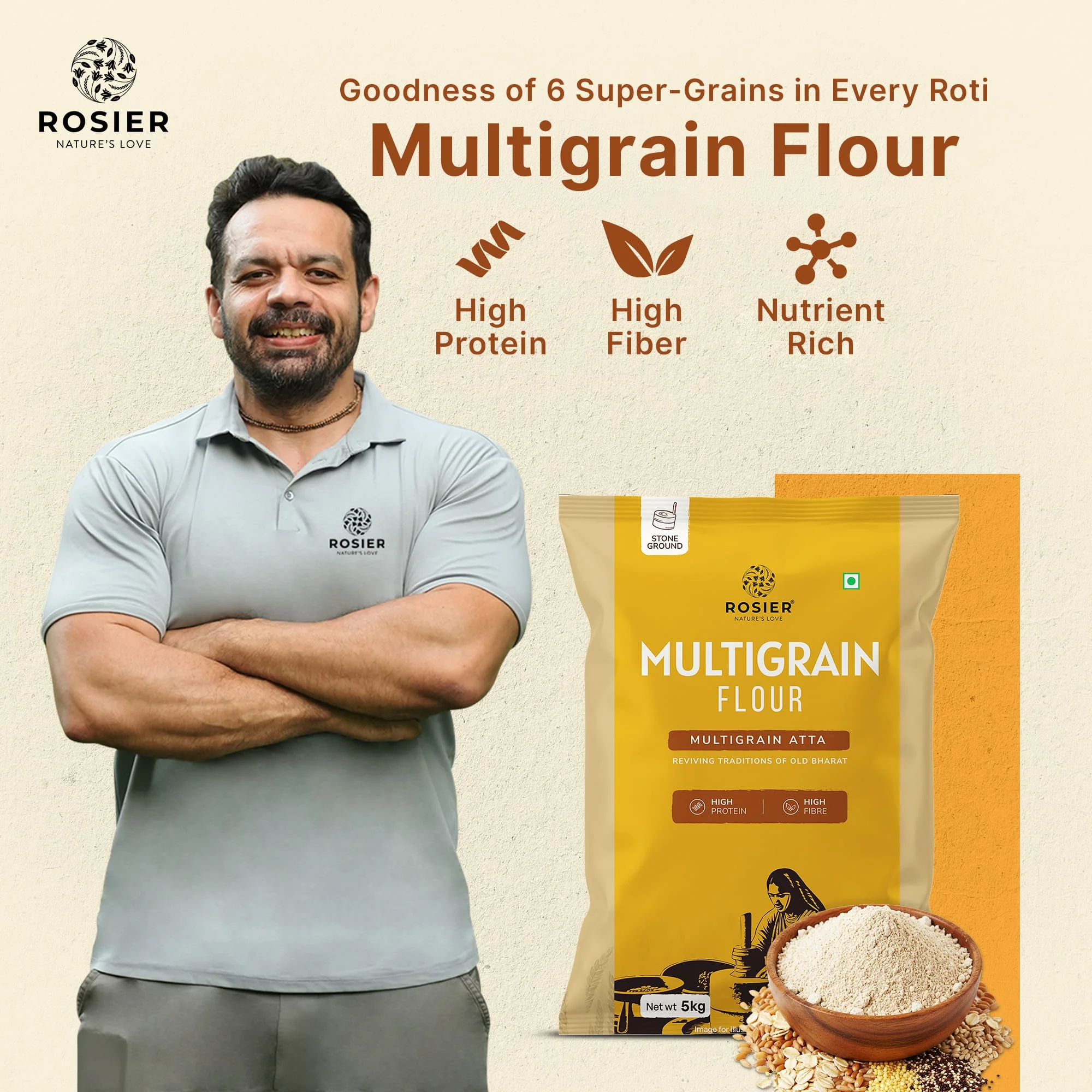 Khapli Multigrain Atta (5Kg) - Image 3