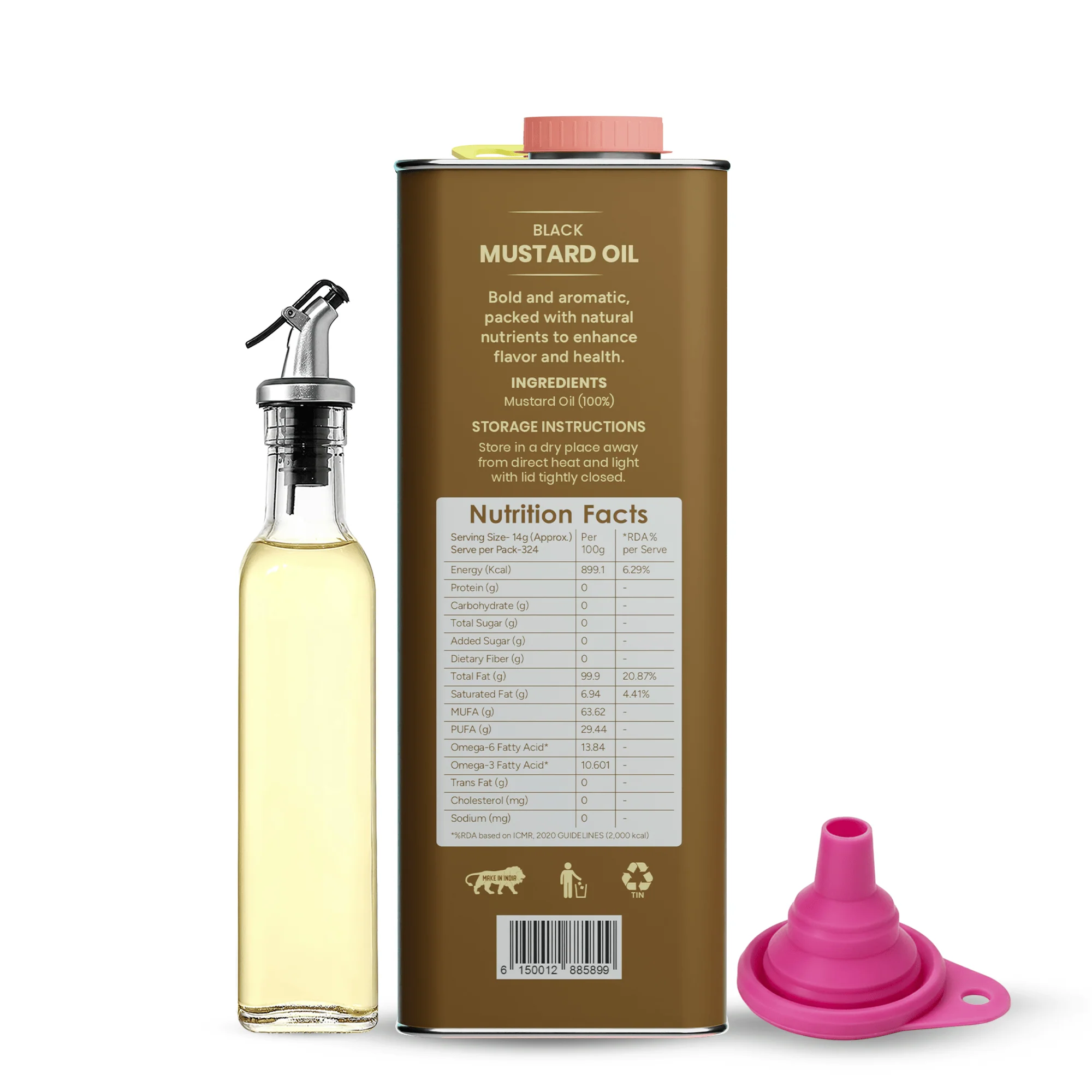Stone Pressed Black Mustard Oil With Oil Kit (5 Ltr) - Image 2