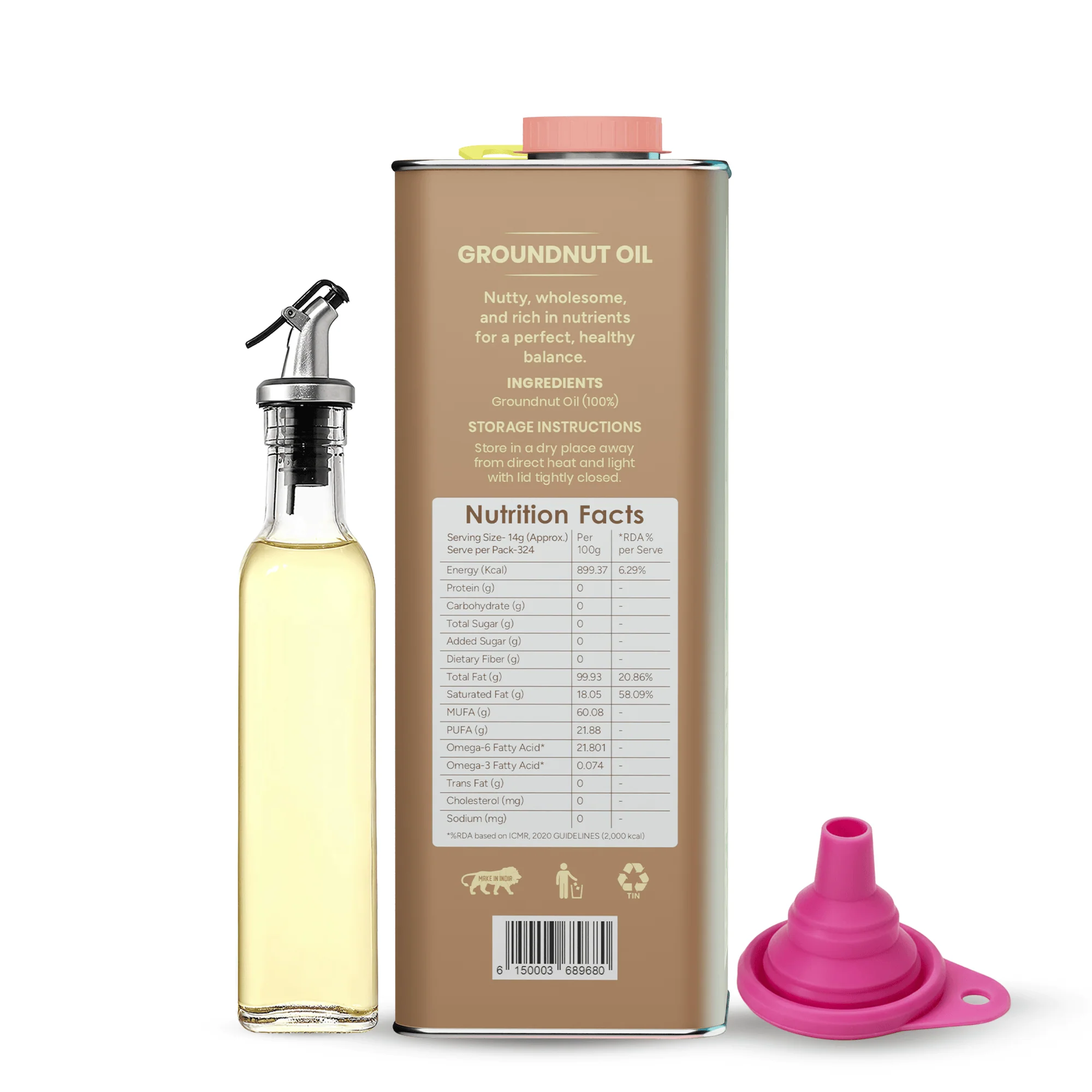 Stone Pressed Groundnut Oil With Oil kit (5 Ltr) - Image 2