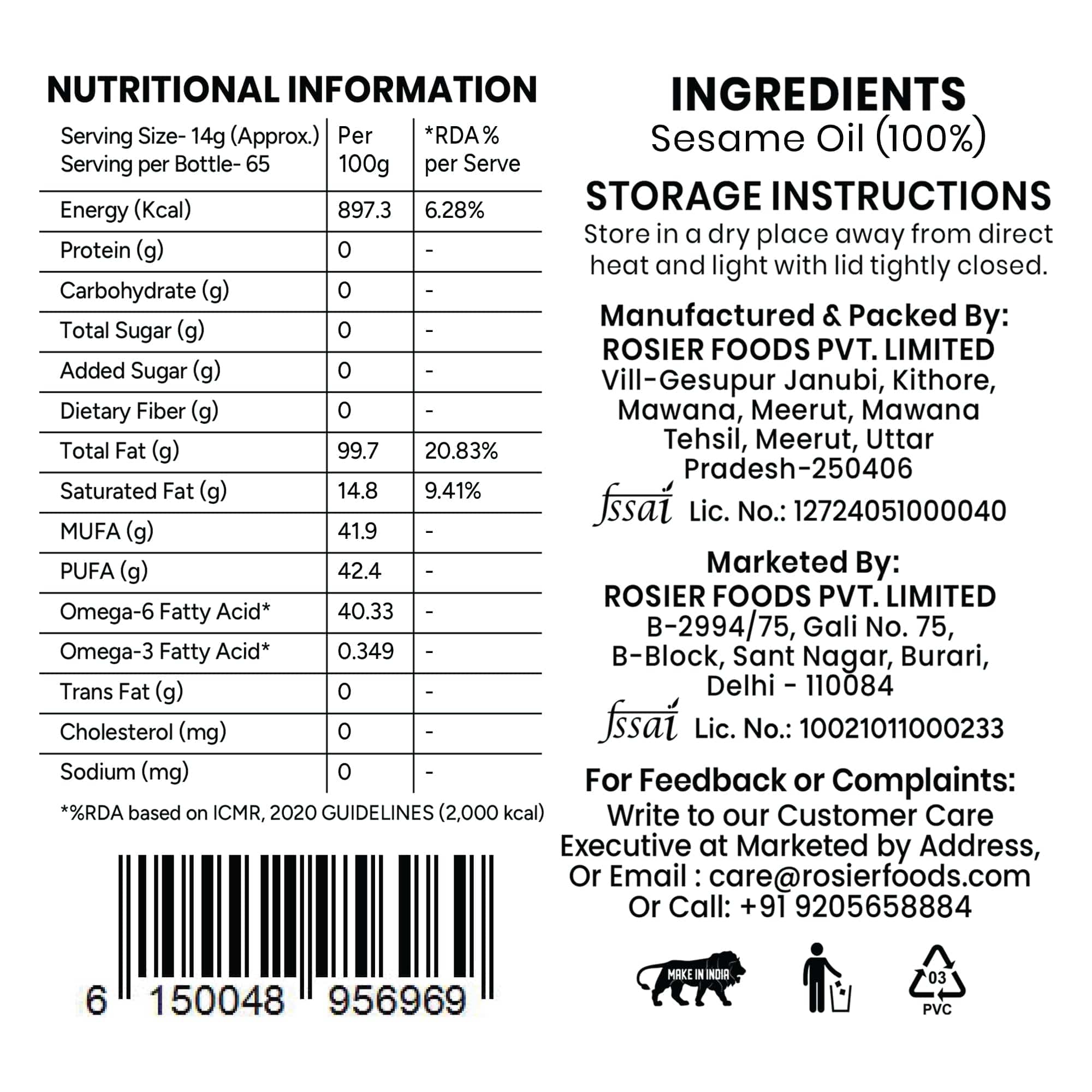 Stone Pressed Sesame Oil - Image 8