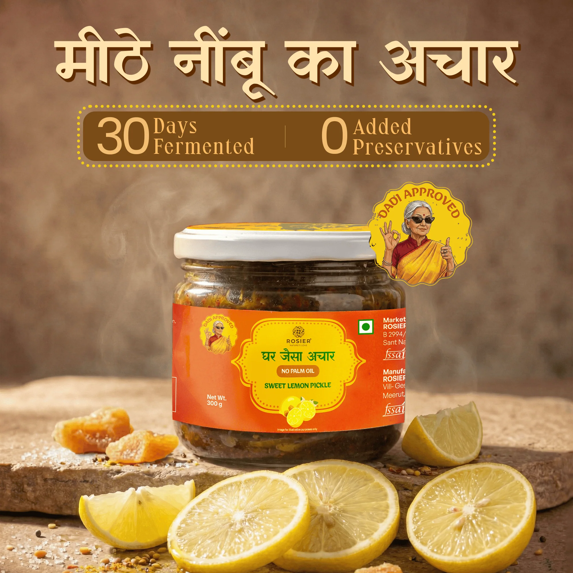 Sweet Lemon Pickle - Natural Sun Dried - Image 2